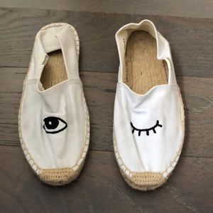 NWOT - SOLUDOS x JASON POLAN white wink espadrille